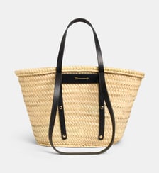 Sac panier de plage palmier et cuir Mercules
