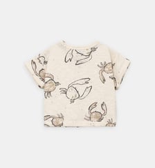 T-shirt en jersey flammé à imprimé crabes Play Up