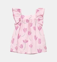 Robe évasée coton organique à imprimé floral Play Up