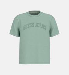 T-shirt droit signature en coton Guess Jeans