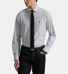 Chemise ajustée à carreaux en coton mélangé signature Polo Ralph Lauren