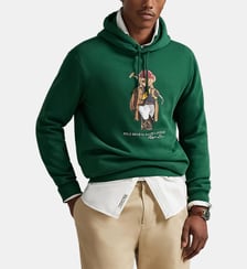 Sweat à capuche droit en coton mélangé imprimé signature Polo Ralph Lauren