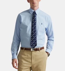 Chemise droite micro Vichy en coton mélangé signature Polo Ralph Lauren
