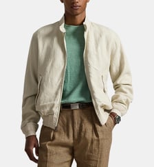 Blouson droit en lin signature Polo Ralph Lauren