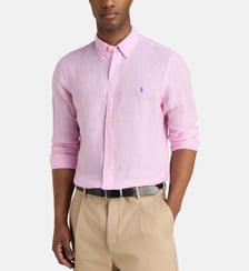 Chemise droite rayée signature en lin Polo Ralph Lauren