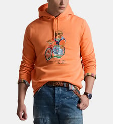 Sweat à capuche droit Bear Harbor en coton mélangé avec imprimé Polo Ralph Lauren
