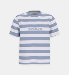 T-shirt droit à rayures signature Guess Jeans