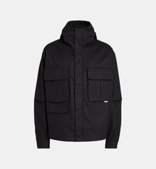 Veste droite à capuche en tissu technique Arte