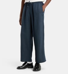 Pantalon large taille élastiquée en lin Arte