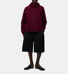 Veste ample laine mélangée zippée capuche Arte
