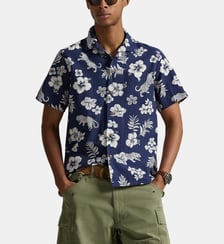Chemisette ajustée en coton motif animalier et fleuri Polo Ralph Lauren