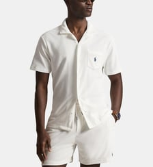 Chemisette ajustée effet éponge signature Polo Ralph Lauren