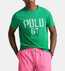 T-shirt droit imprimé signature Polo Ralph Lauren