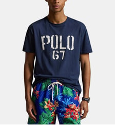 T-shirt droit imprimé signature Polo Ralph Lauren