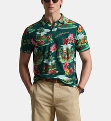 Polo ajusté Mc Print Hibiscus en lin mélangé Polo Ralph Lauren