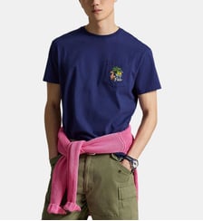 T-shirt droite brodé en jersey signature Polo Ralph Lauren