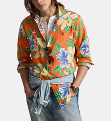Chemise droite en lin motif floral Polo Ralph Lauren
