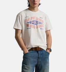 T-shirt droit en coton imprimé signature Polo Ralph Lauren