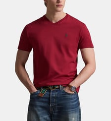 T-shirt ajusté uni en coton imprimé signature Polo Ralph Lauren