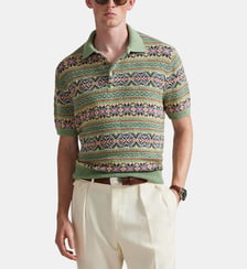 Pull polo ajusté en lin mélangé motif Polo Ralph Lauren