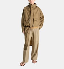 Parka courte en coton capuche Lemaire