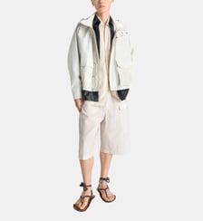 Parka courte en coton capuche Lemaire