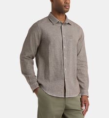 Chemise droite imprimée lin coton Woolrich