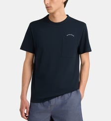 T-shirt droit signature en coton Woolrich