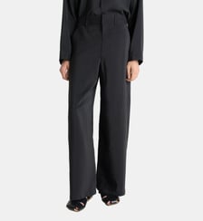 Pantalon droit en soie mélangée Lemaire