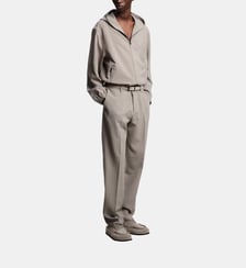 Blouson droit à capuche fermeture à glissière Emporio Armani