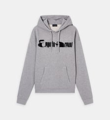Sweat à capuche en coton signature Emporio Armani