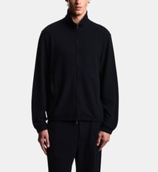 Sweat maille gaufrée zippé Emporio Armani