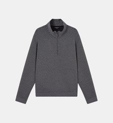 Sweat droit rayé col camionneur Emporio Armani