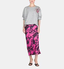 T-shirt droit en coton manches longues Dries Van Noten