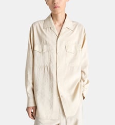 Chemise droite convertible en soie mélangée Lemaire