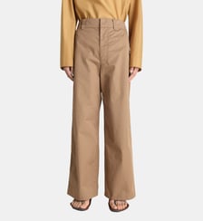 Pantalon droit en coton Lemaire
