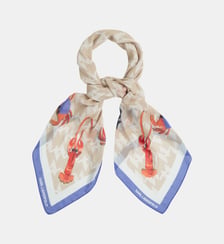 Foulard carré imprimé fantaisie Karl Lagerfeld