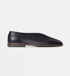 Slippers Flat Piped en cuir Lemaire