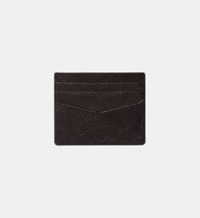Pote-carte en cuir signature Lemaire