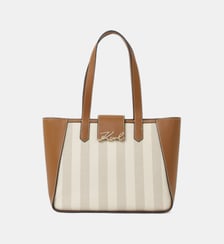 Sac cabas rayé signature Karl Lagerfeld