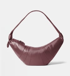 Sac croissant Large en cuir Lemaire
