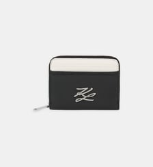 Portefeuille zippé en cuir Karl Lagerfeld
