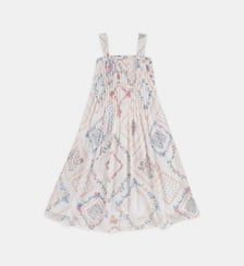 Robe longue évasée en coton à motif fantaisie Abercrombie Kids