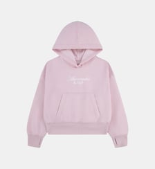 Hoodie droit coton mélangé signature Abercrombie Kids