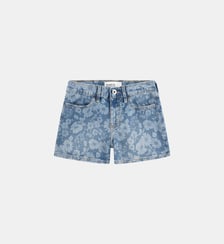 Short décontracté coton denim stretch à fleurs Abercrombie Kids