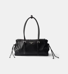Cabas en cuir vieilli de taille moyenne Prada