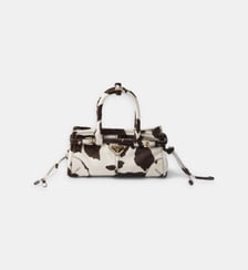 Mini Sac à main Bonnie en cuir imprimé Prada