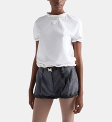 T-shirt droit en jersey de coton Prada