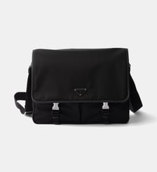 Sac à main à rabat en Re-Nylon et cuir Saffiano signature Prada