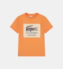 T-shirt droit motif signature appliqué Lacoste